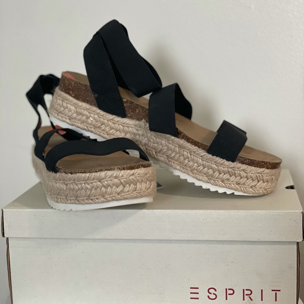 Esprit Espadrille Platform Sandals Never Worn